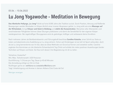 Yoga Event im Aldiana an der Costa del Sol