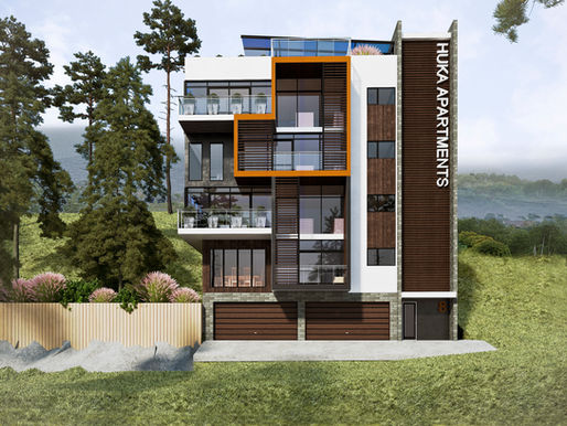 5-level Huka Apartments in Auckland, designed by Terra Consultants and Terra Architects, a leading multidisciplinary engineering company in New Zealand