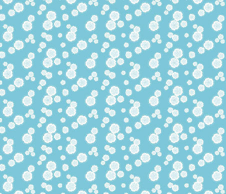 Thumbnail: Kanzashi Blossoms - teal blues