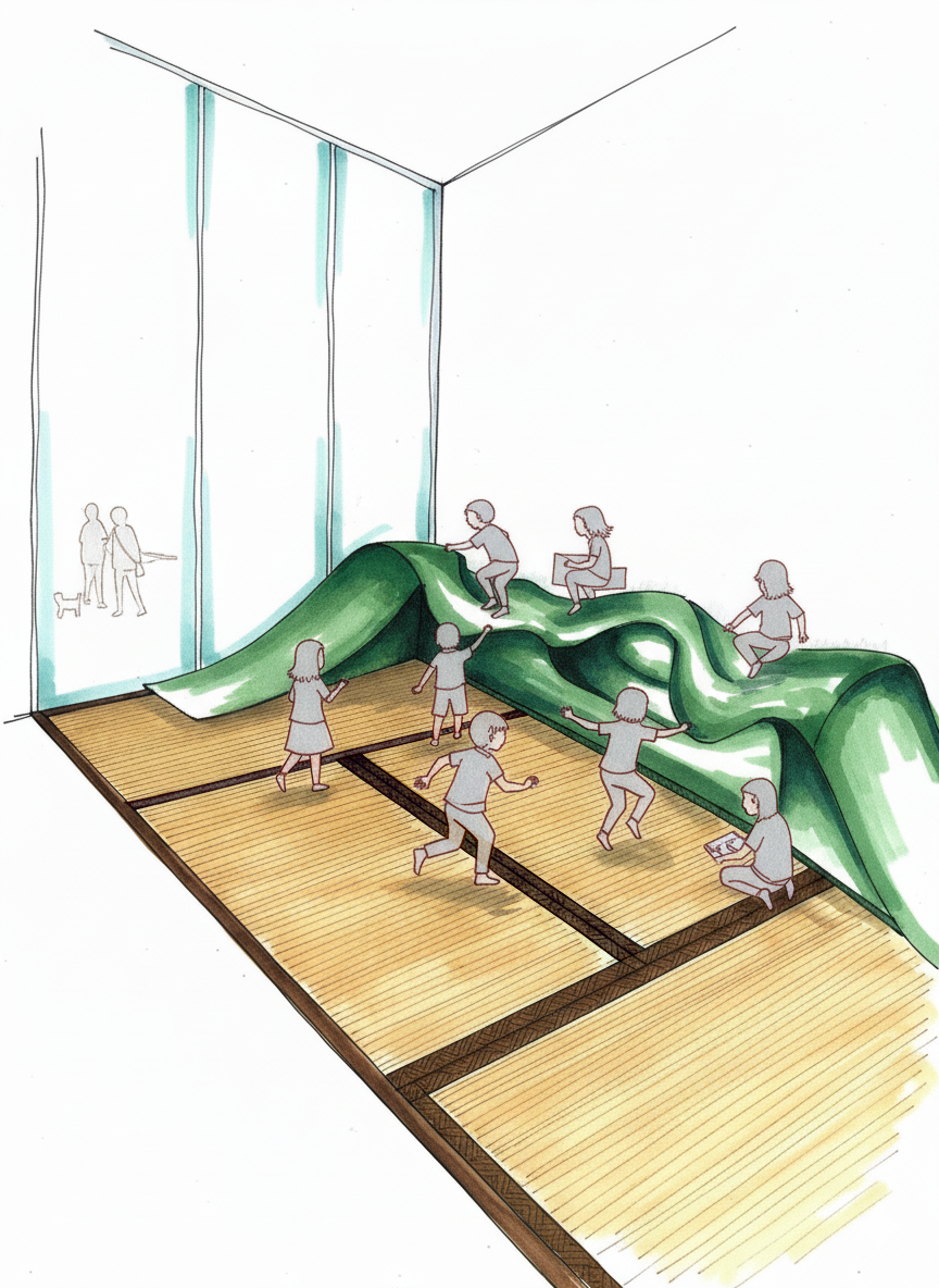 Kids area — perspective 3D