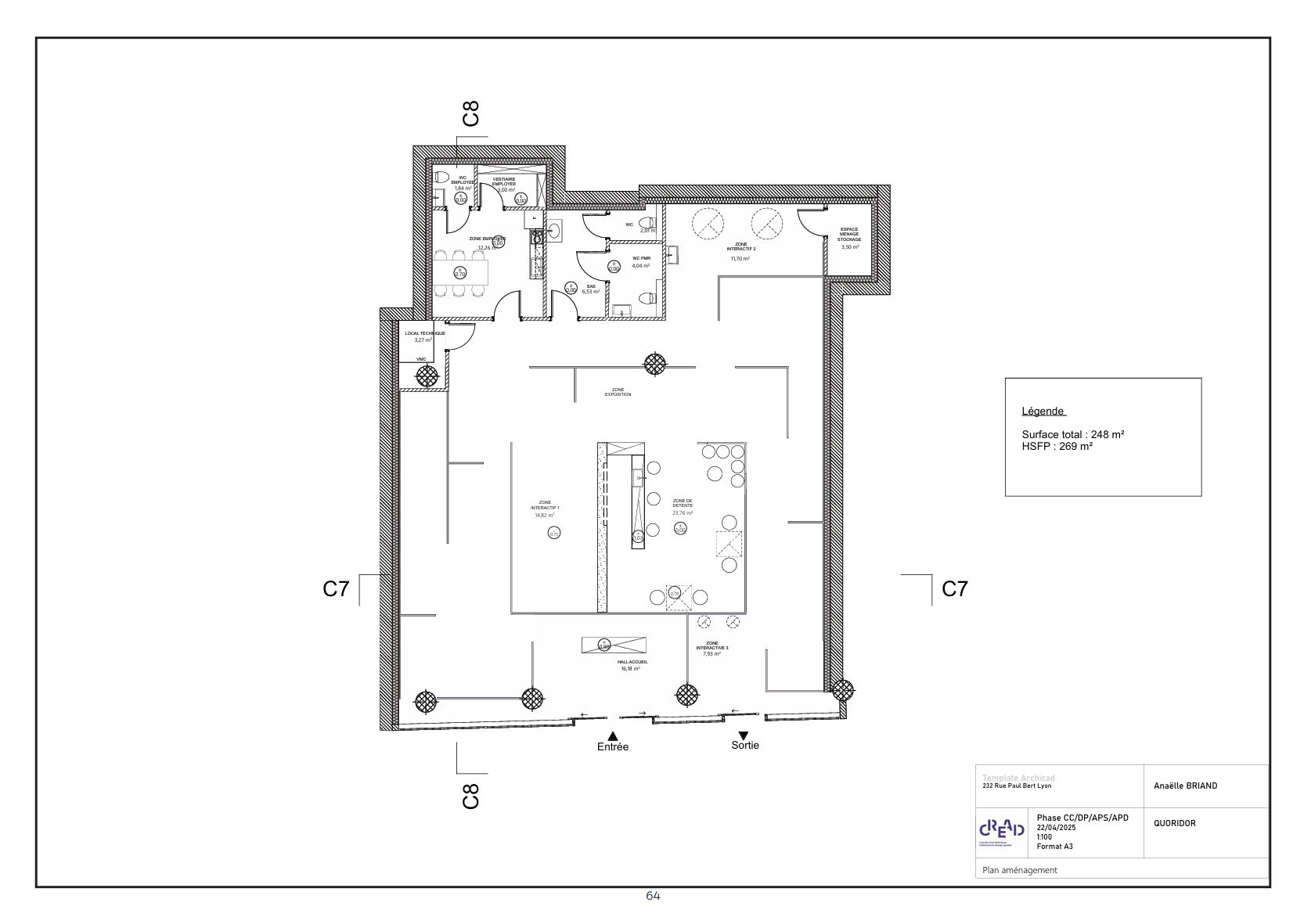 Coupes et élévations Quoridor