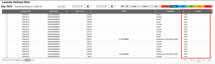 Sample screenshot on user guide