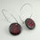 Miniature : boucles créoles ronds rouge bordeaux perle céramique bijou artisanal
