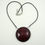 Miniature : collier en céramique bijou de créateur artisanal rond rouge bordeaux