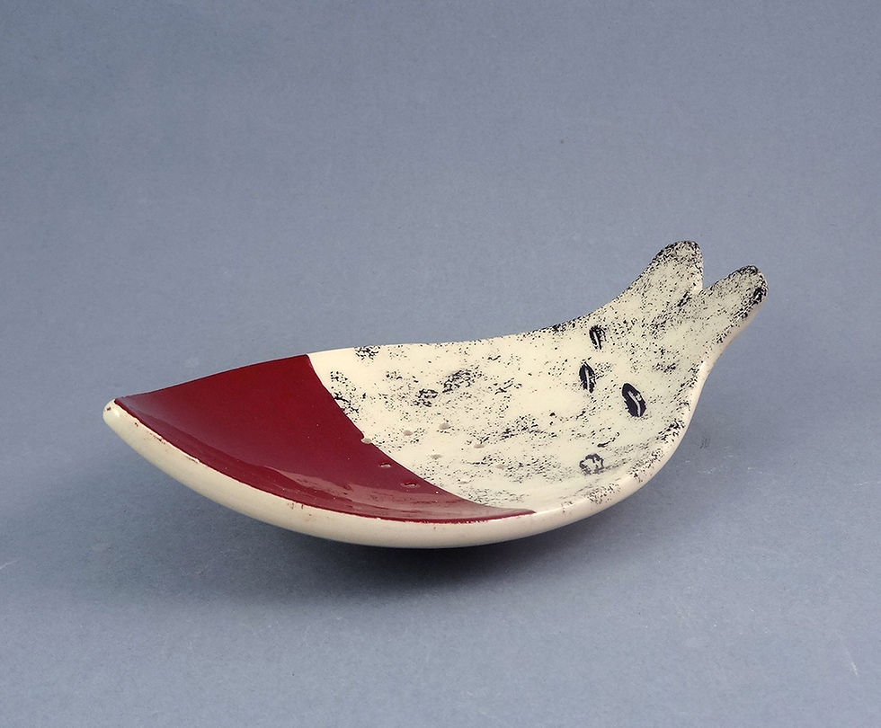 Miniature : porte savon original poisson rouge en céramique créateur