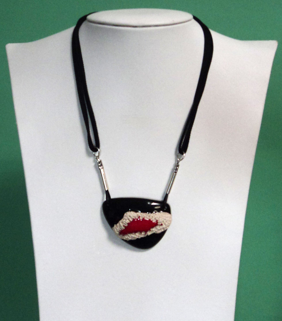 Miniature : collier en céramique bijou créateur Lyon