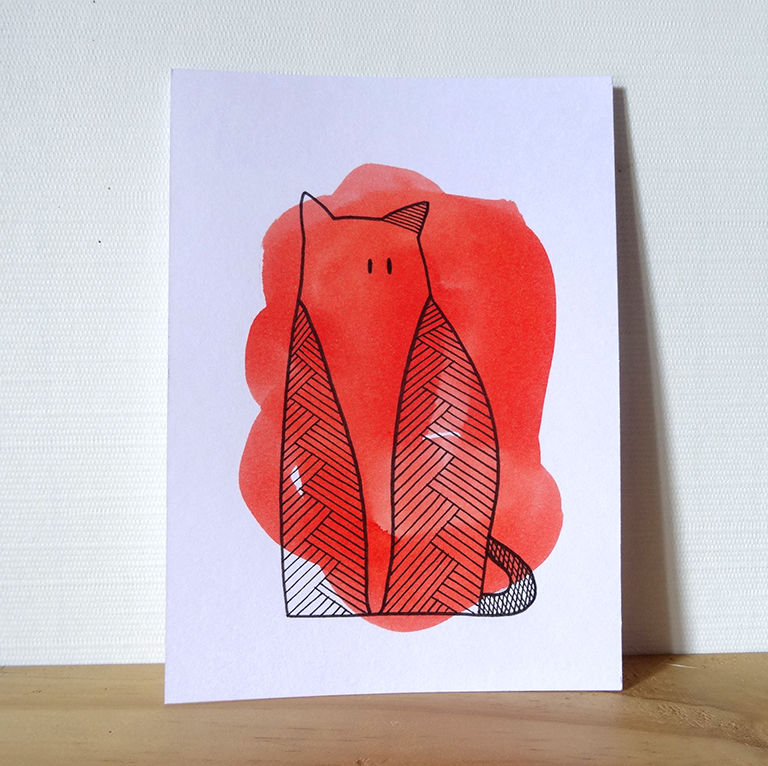 Miniature : illustration dessin chat chaton chien déco chambre enfants