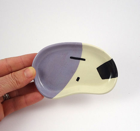 coupelle apéro vide poche original violet mauve en céramique