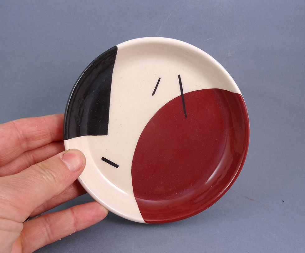 Miniature : petite coupelle ronde rouge en céramique créateur