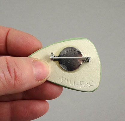 Miniature : broche originale en céramique bijou de créateur pili pok