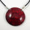 Miniature : Collier en céramique pendentif rond rouge à pois pour femme