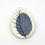 Miniature : petites feuilles bleu en céramique sous verre dessous de plat