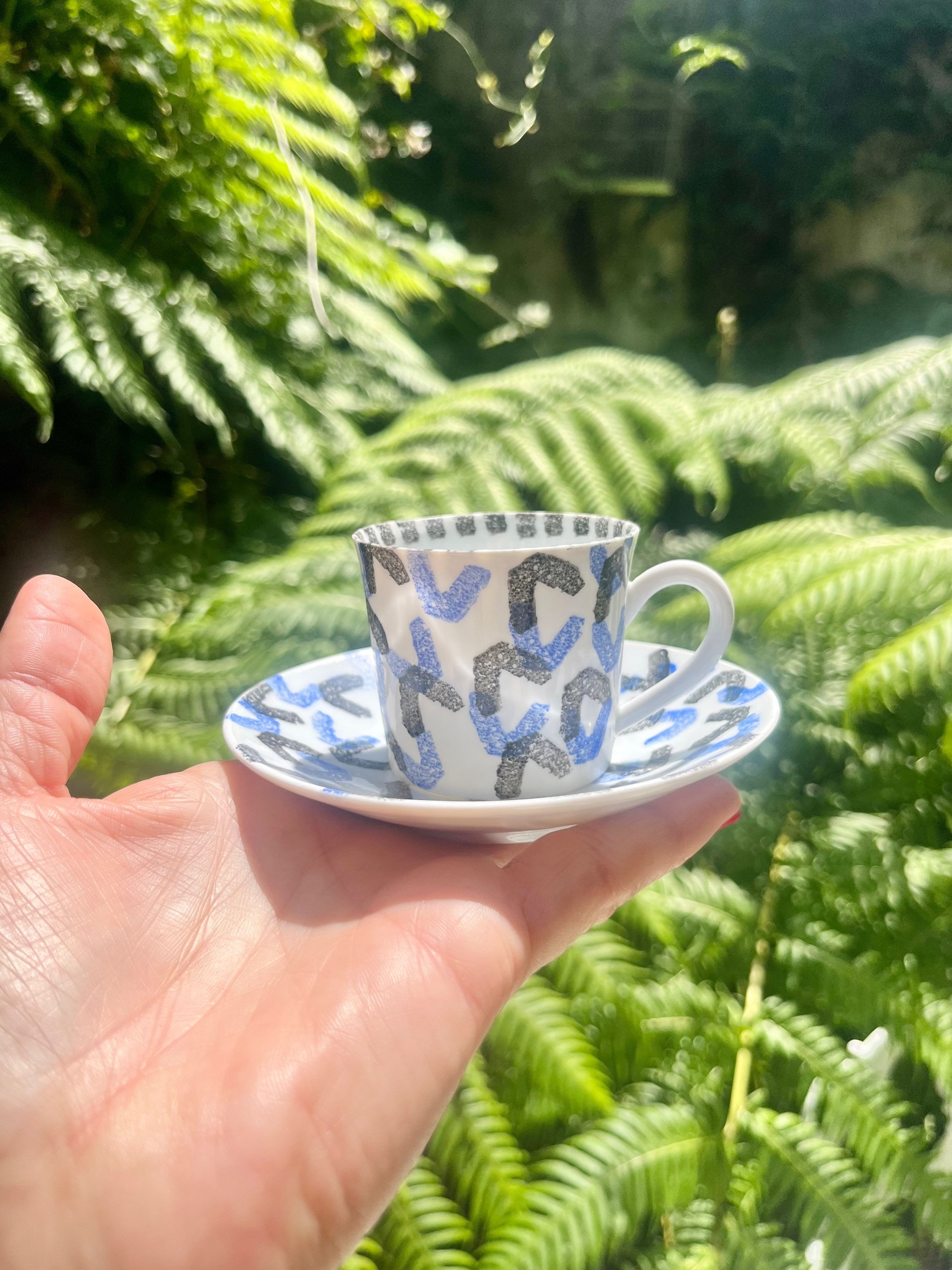 Taza de cafè porcelanas O Castro años 50.