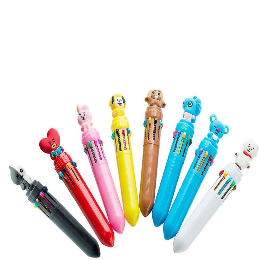 BTS  10 in 1 Color Pen Creative Cartoon Shape
