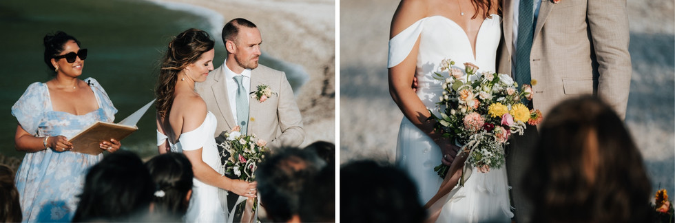 Tavolara Island Sardinia Wedding Elopement Photographer in Italy bride and groom ceremony rings exchange