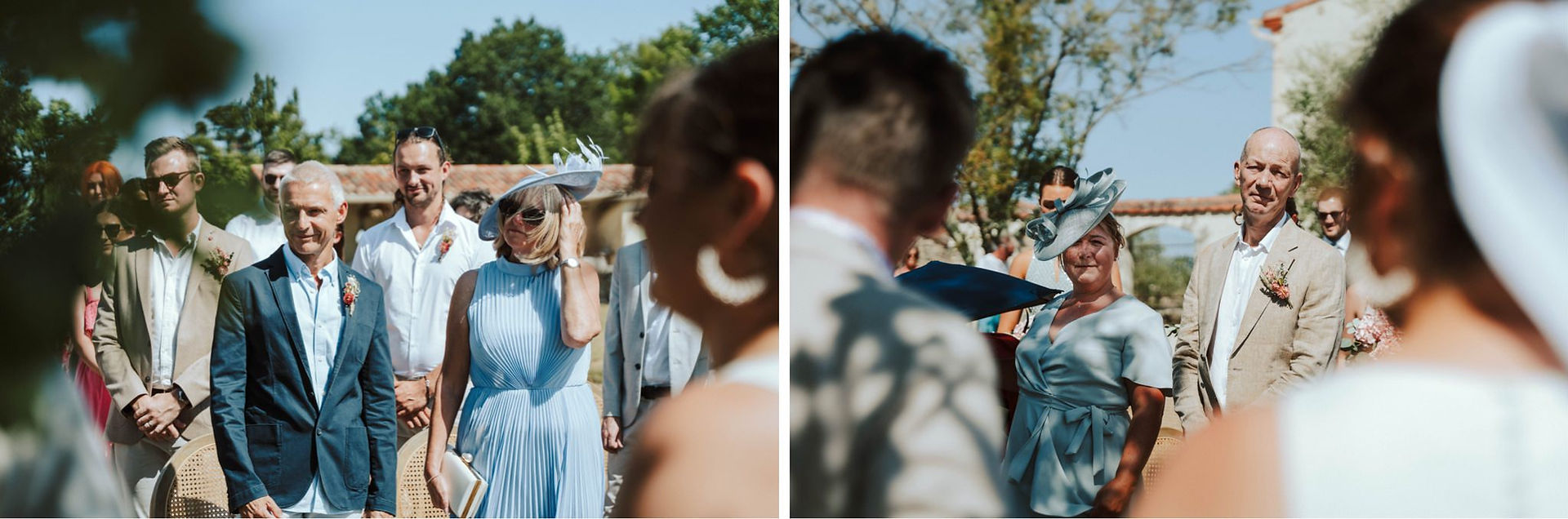 Mauroux maison de lunel occitaine france wedding photographer ceremony guests