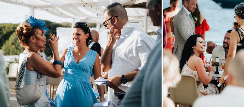 Tavolara Island Sardinia Wedding Elopement Photographer in Italy guest arriving La Corona