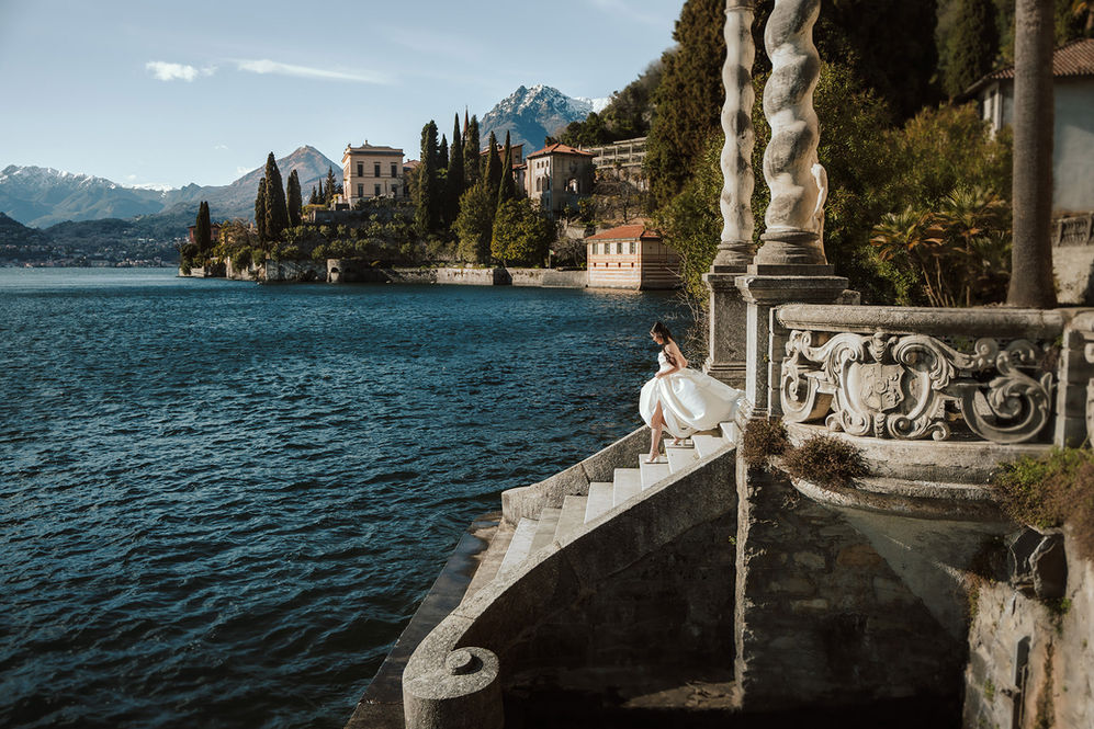 Luxury destination wedding and elopement photographer in Italy Lake Como Villa Monastero