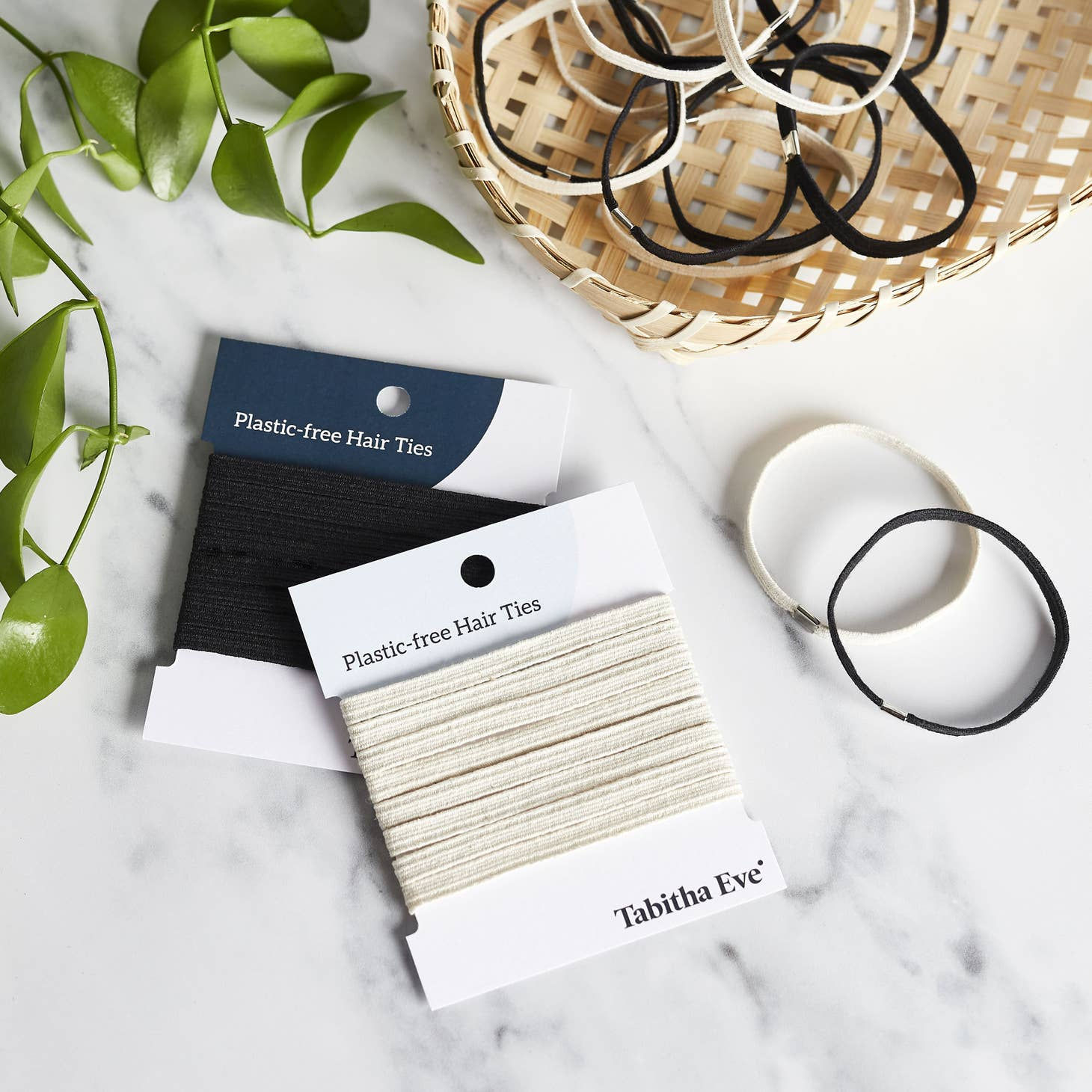 Plastic-free hair ties