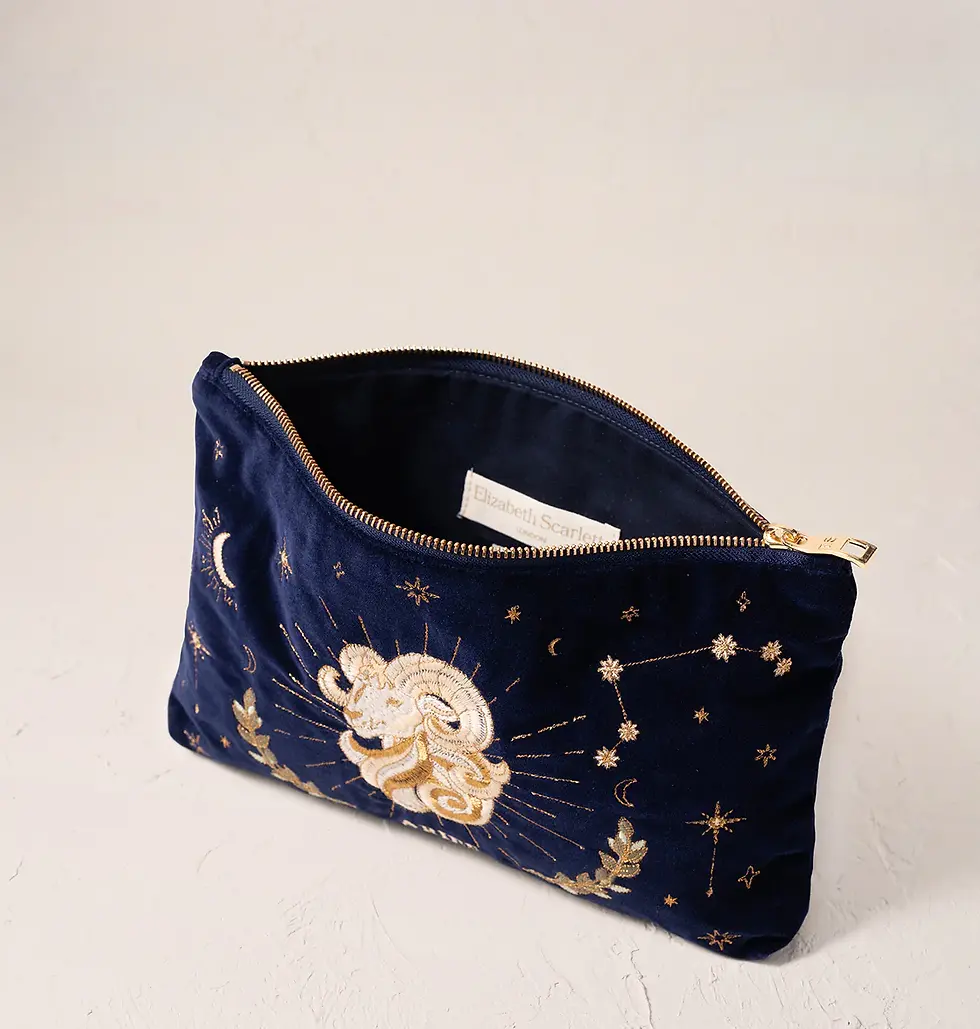 Thumbnail: Aries zodiac everyday pouch - Elizabeth Scarlet