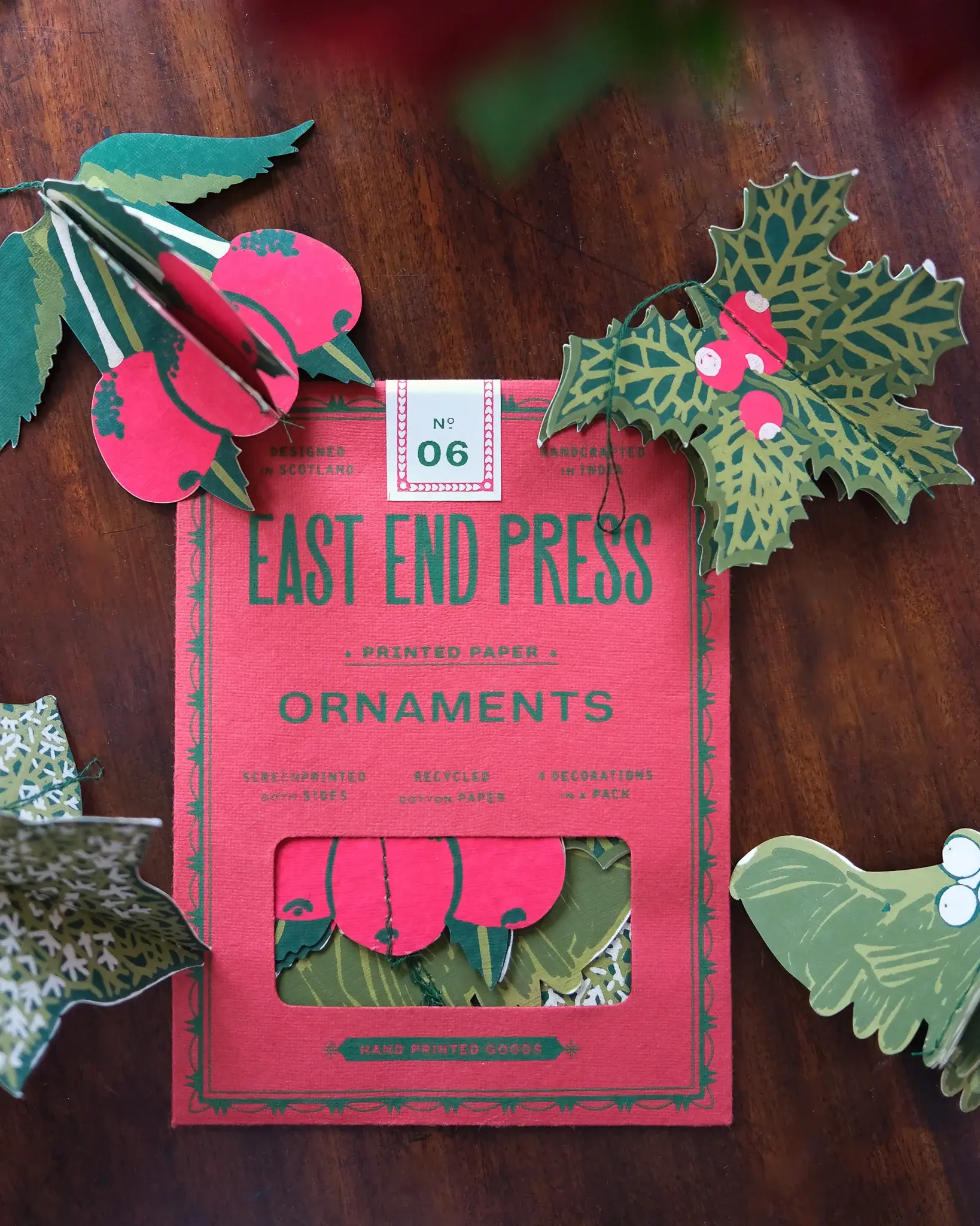 Foliage paper ornament - East End Press