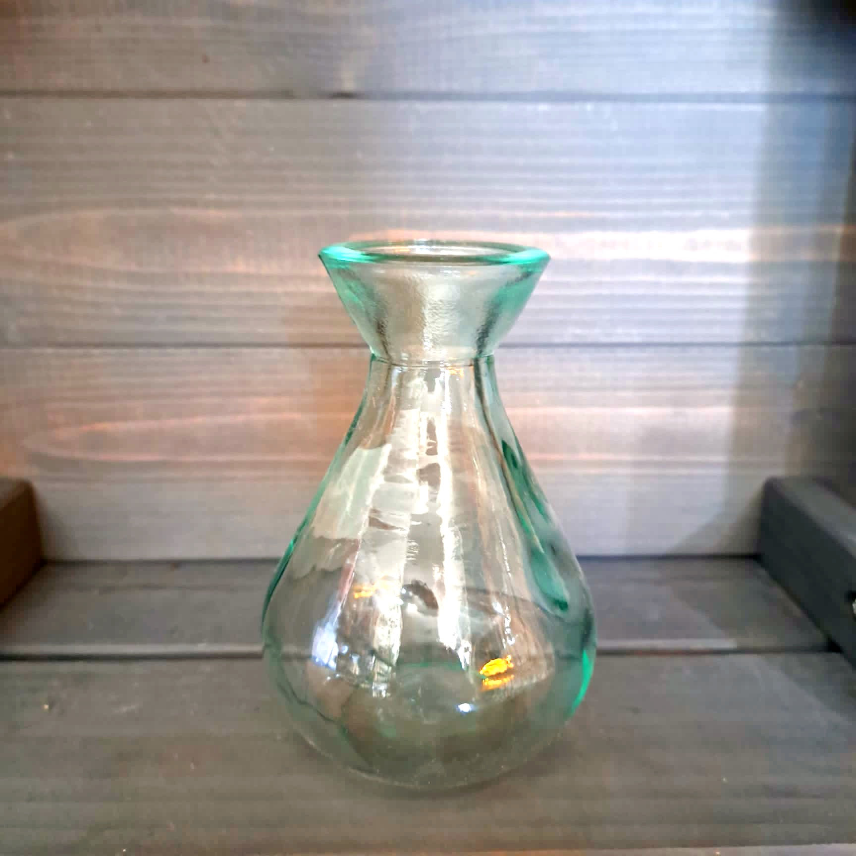Recycled glass bud vase 11cm