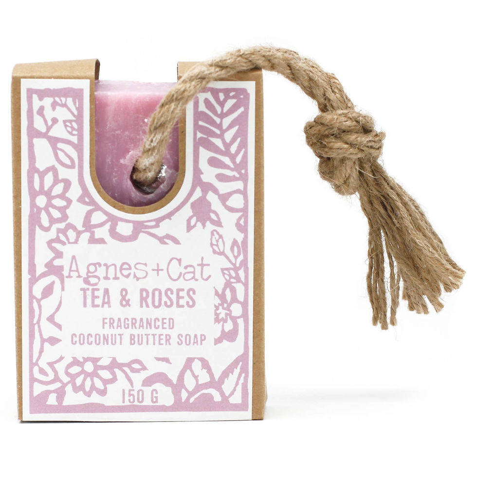 Thumbnail: Tea & roses soap on a rope - Agnes & Cat