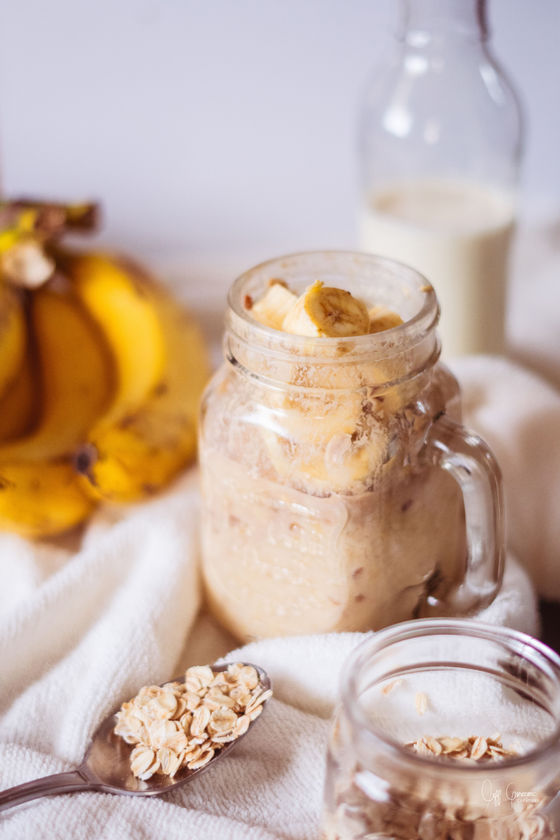 Banana and Peanut Butter Overnight Oats