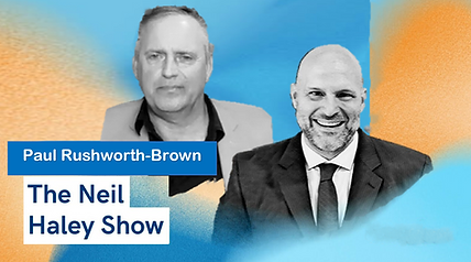 Author Paul Rushworth-Brown featured on The Neil Haley Show, a US podcast interview discussing historical fiction, storytelling, and the human cost of history
