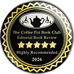 The Coffee Pot Book Club 2026 five-star Highly Recommended Editorial Book Review award badge for Outback Odyssey by Paul Rushworth-Brown.