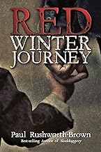 Book cover of Red Winter Journey by Paul Rushworth-Brown, an English historical fiction novel set during the English Civil War