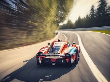 Racing cars overtaking on a bend..jpg