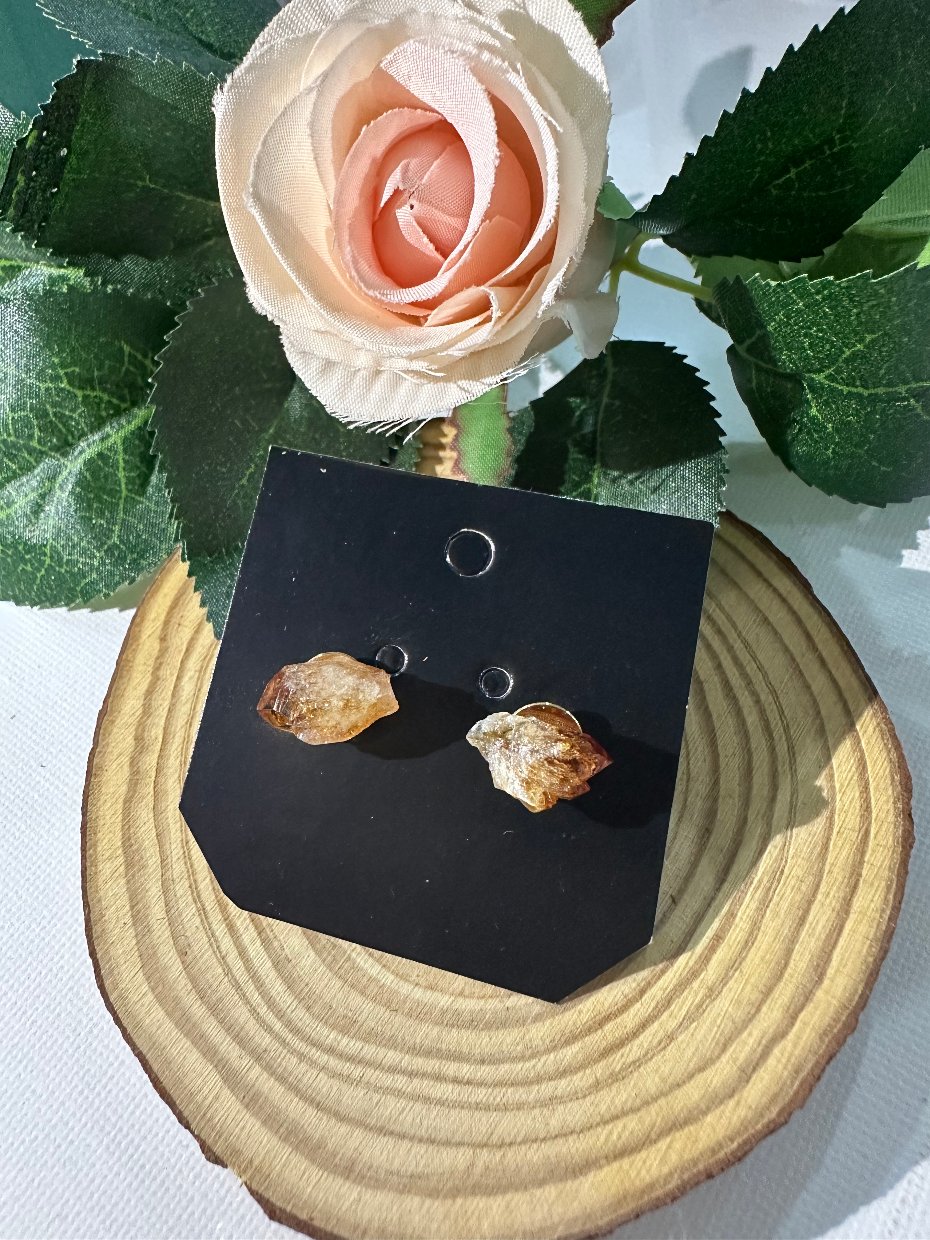 Boucle d’oreille Citrine