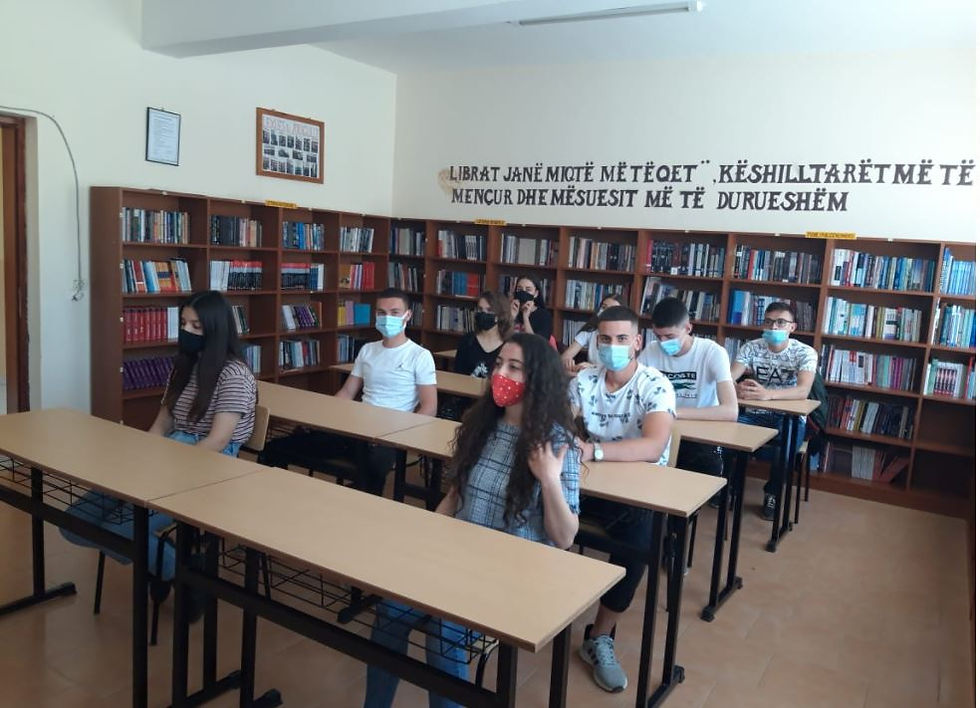 During Literature class - Peqin gymnasium