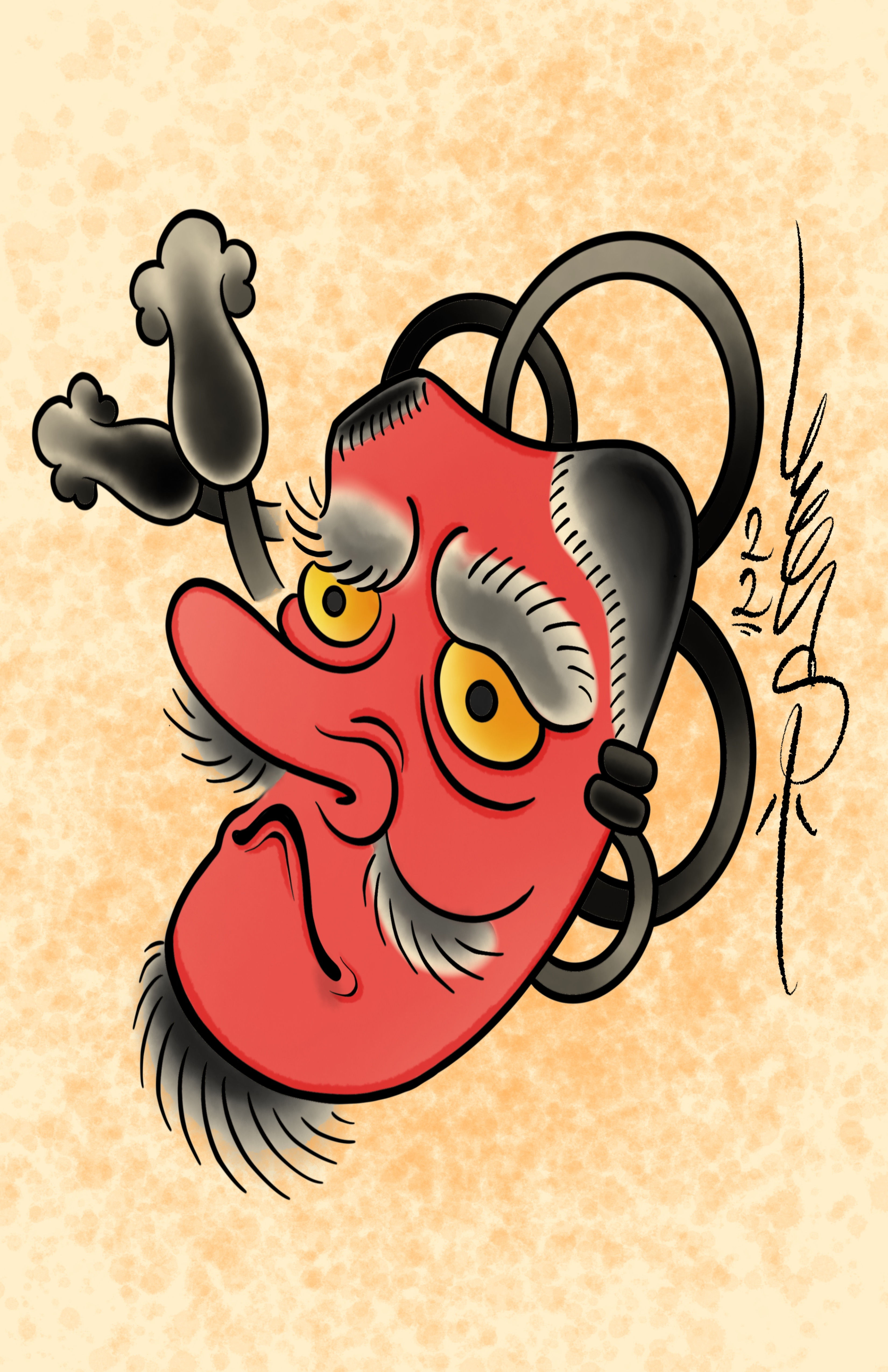 TENGU MASK PRINT