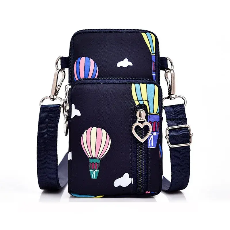 Miniatura: Waterproof Mobile Phone Bag Women's Mini Oxford Crossbody Bag Daily Multi-Layer