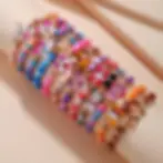 Miniatura: 12Pcs/Set Unicorn Cat Flower Charm Elastic Handmade Beaded Bracelets for Women
