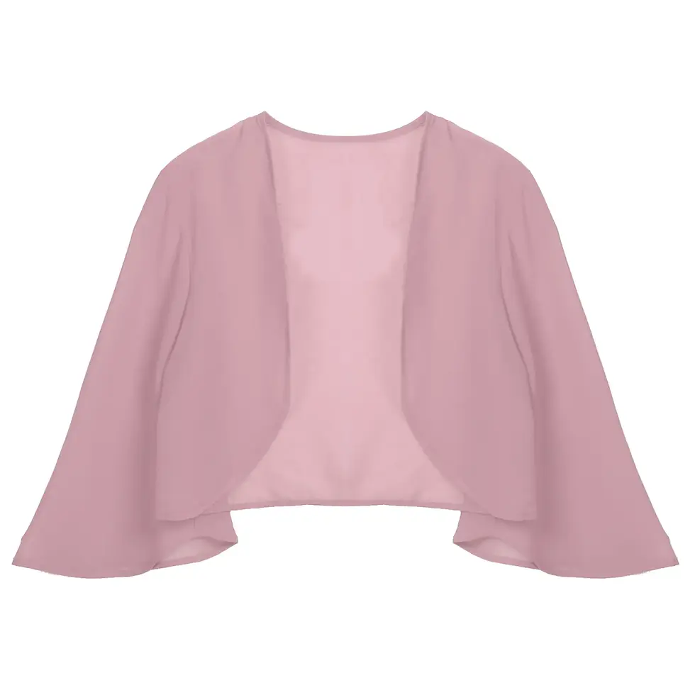 Thumbnail: Women 3/4 Sleeve Chiffon Cardigan Bolero Shawls Outerwear Wedding Bridal Party
