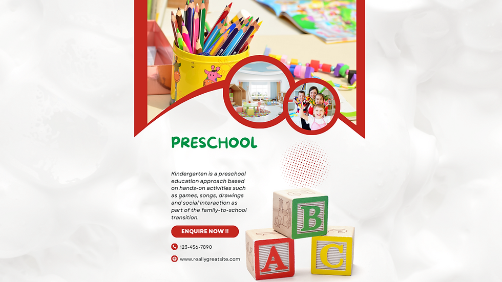Red Modern Kindergarten Classroom Flyer.png