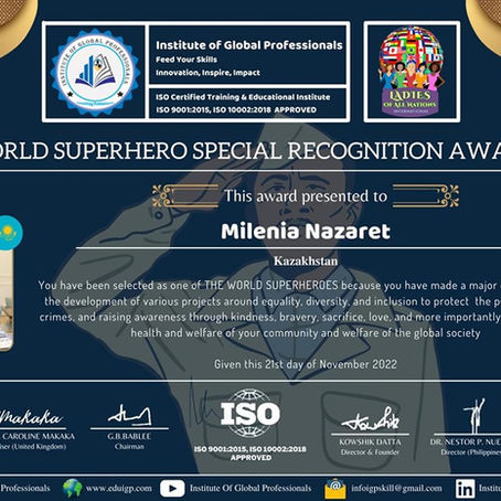 World Superhero Special Recognition Award