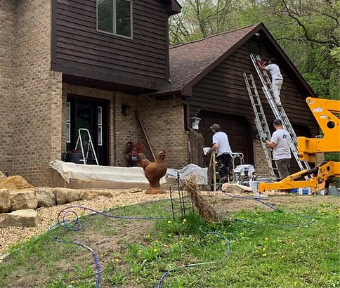 Beacon Finishes painters working on project