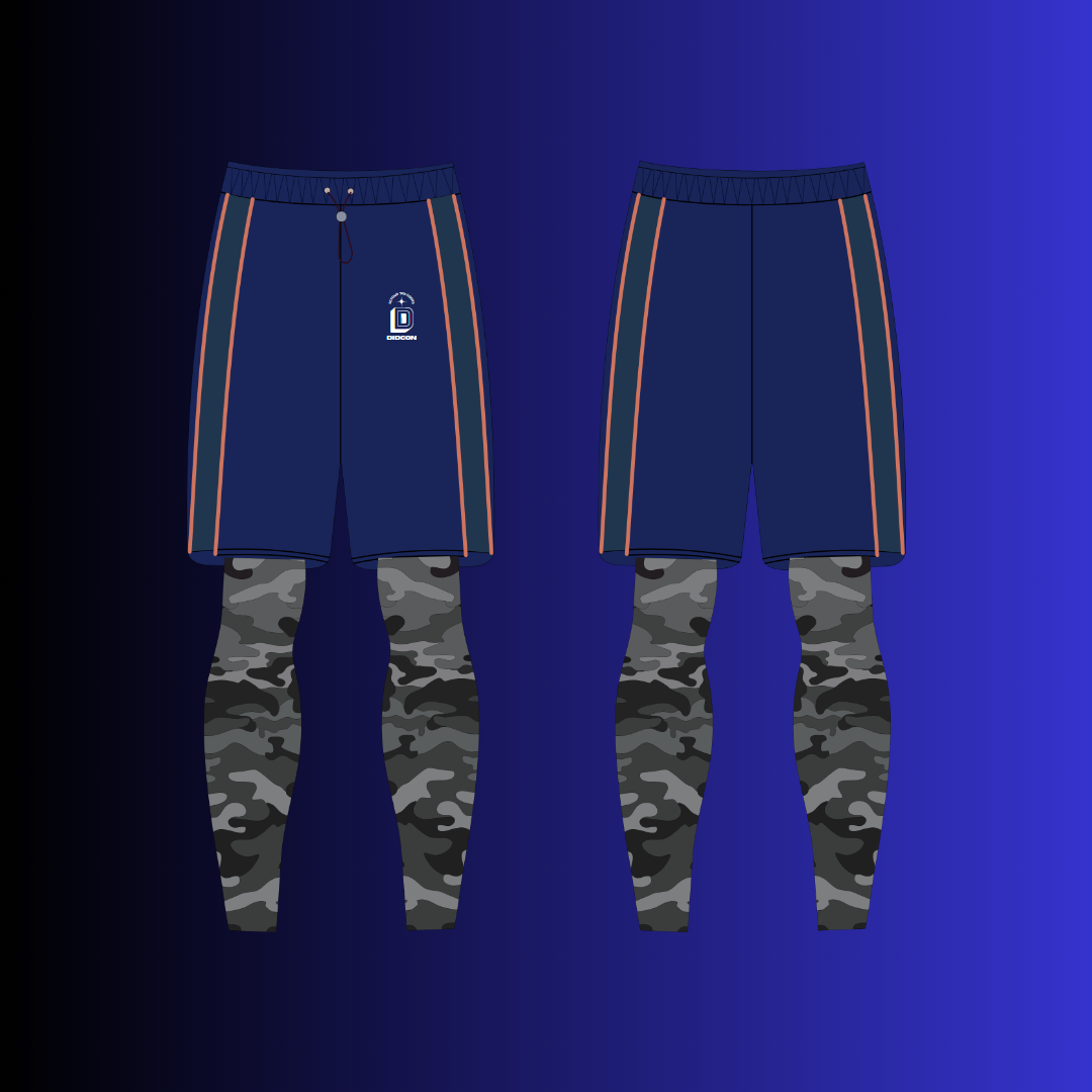 MENS ACTIVE GYM 2 IN 1 CAMO SHORT LEGGING