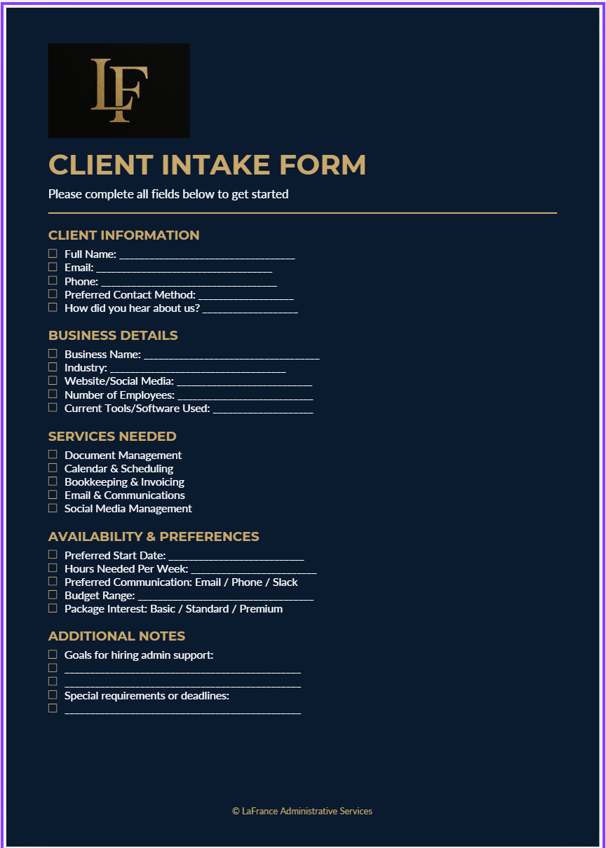 Administrative Startup Checklist Template Canva preview