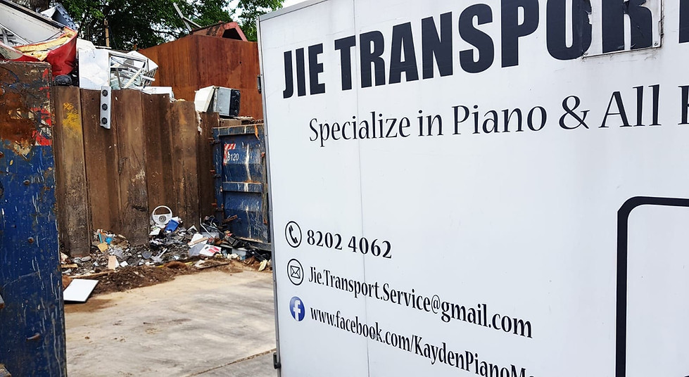Safely removing and disposing of an old upright piano from a residential property in Singapore