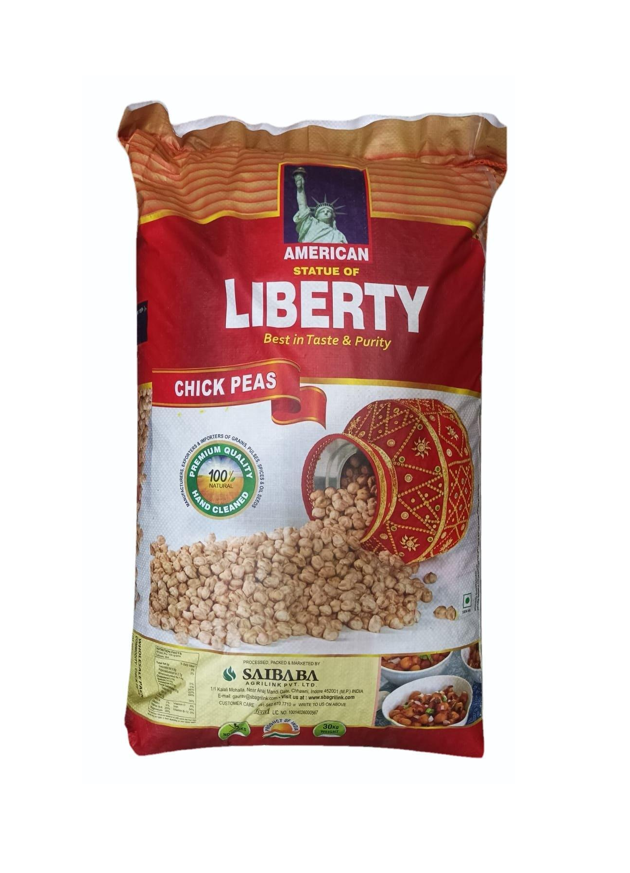 Liberty Kabuli Chickpeas 25KG