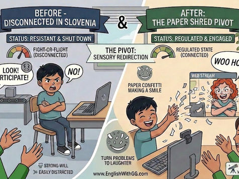 I was "Mad" too. How tearing paper saved a lesson from 4,000 miles away. 🇸🇮✈️🇺🇸