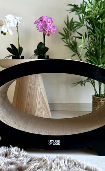 griffoir carton ultra design de haute qualité pour chats exigeants. Forme ovale 2 étages