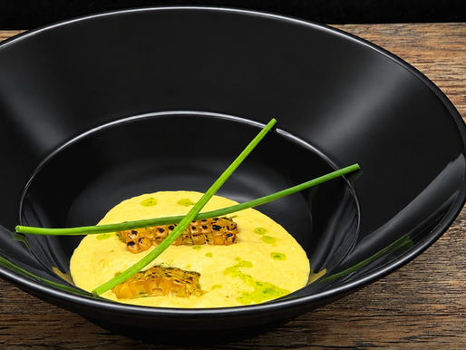 Mais-Velouté mit Schnittlauchöl