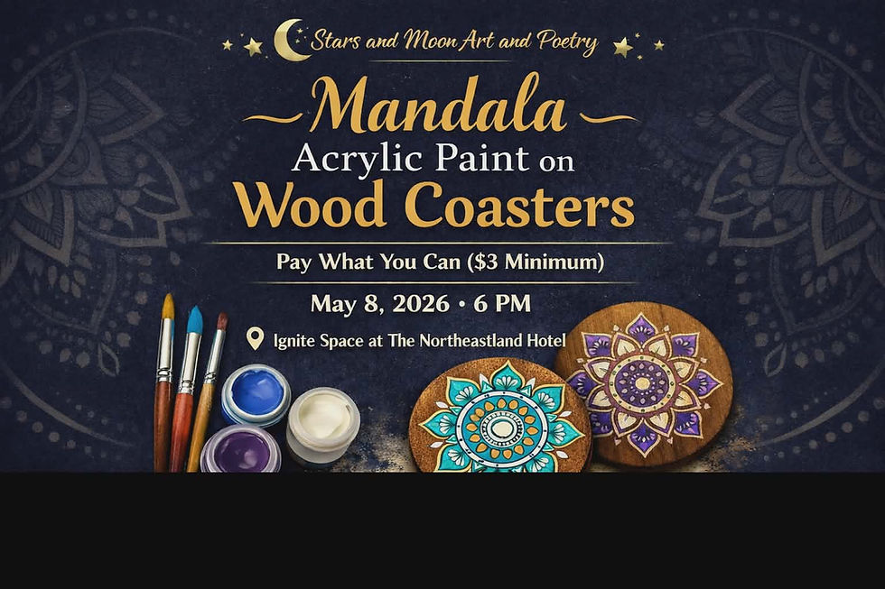 Mandala Acrylic Paint on Wood Coasters Workshop