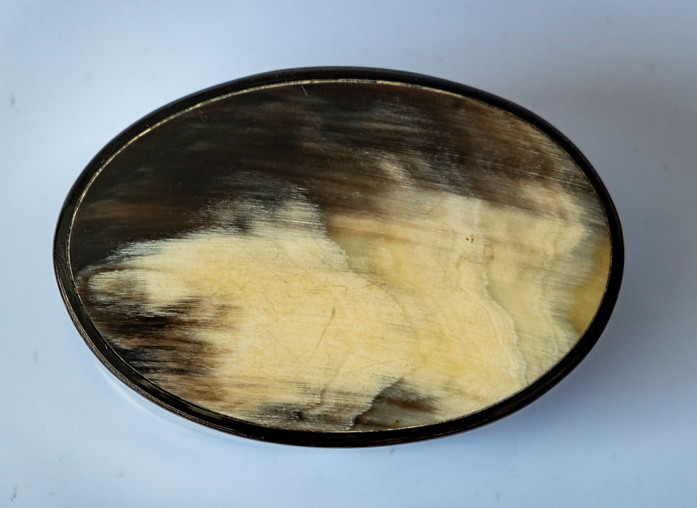 Thumbnail: A Scottish silver and horn snuff box